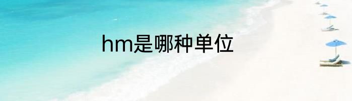 hm是哪种单位