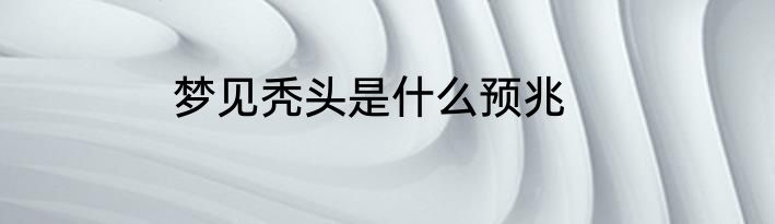 梦见秃头是什么预兆