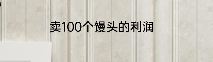 卖100个馒头的利润