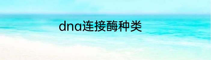 dna连接酶种类