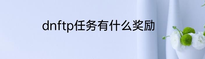 dnftp任务有什么奖励