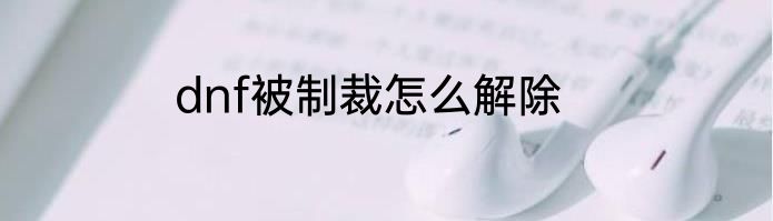 dnf被制裁怎么解除