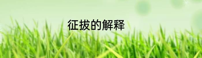 征拔的解释