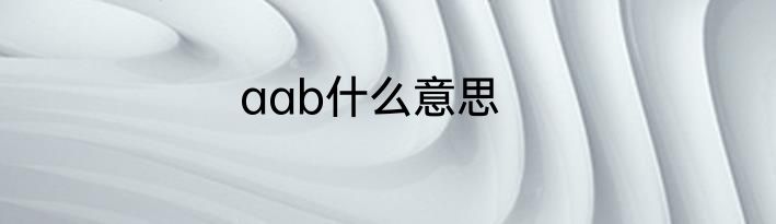 aab什么意思