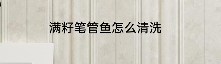 满籽笔管鱼怎么清洗
