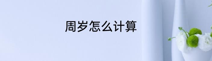 周岁怎么计算