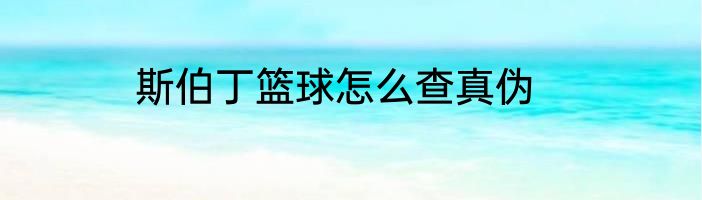 斯伯丁篮球怎么查真伪