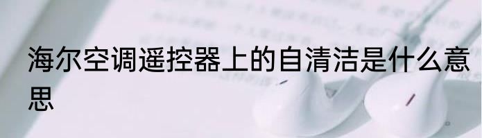 海尔空调遥控器上的自清洁是什么意思