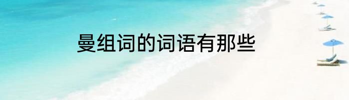 曼组词的词语有那些