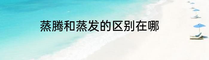蒸腾和蒸发的区别在哪