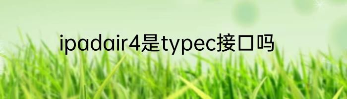 ipadair4是typec接口吗