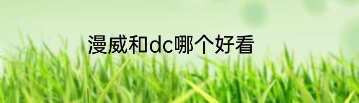 漫威和dc哪个好看