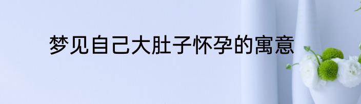 梦见自己大肚子怀孕的寓意