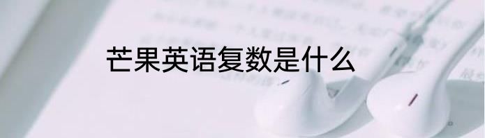 芒果英语复数是什么
