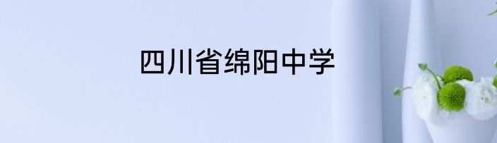 四川省绵阳中学