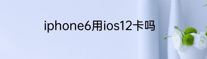 iphone6用ios12卡吗