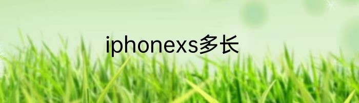 iphonexs多长
