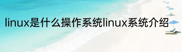 linux是什么操作系统linux系统介绍
