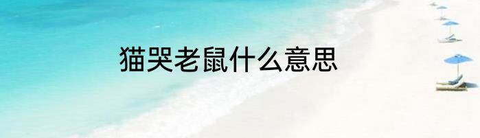 猫哭老鼠什么意思