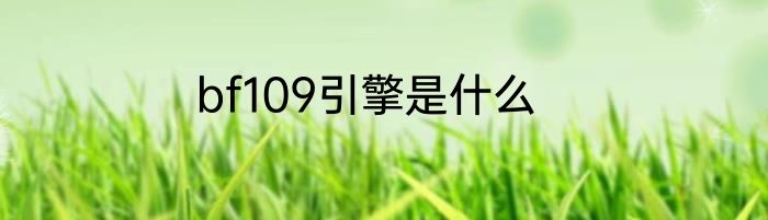 bf109引擎是什么