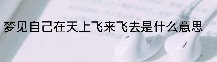 梦见自己在天上飞来飞去是什么意思