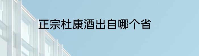 正宗杜康酒出自哪个省