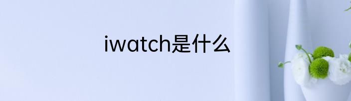 iwatch是什么