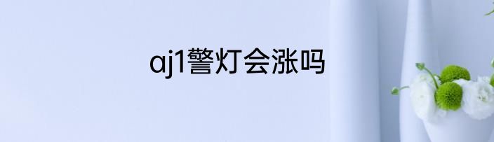aj1警灯会涨吗