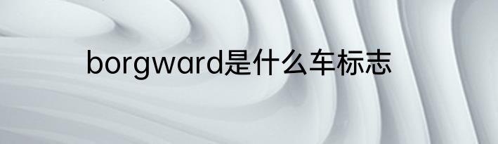 borgward是什么车标志