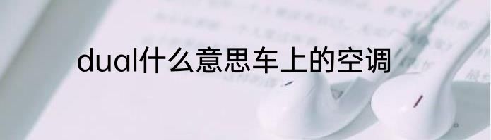 dual什么意思车上的空调