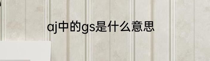 aj中的gs是什么意思