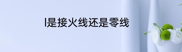 l是接火线还是零线
