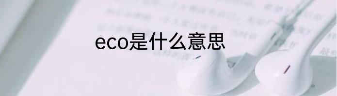 eco是什么意思