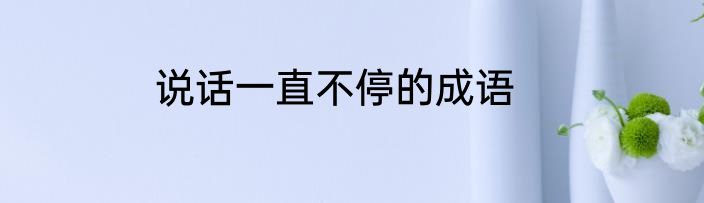 说话一直不停的成语