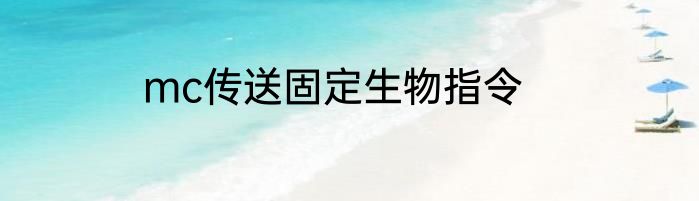mc传送固定生物指令