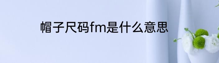 帽子尺码fm是什么意思