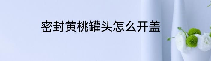 密封黄桃罐头怎么开盖