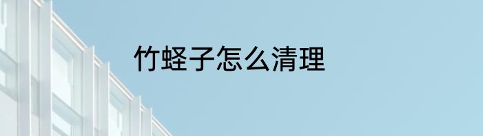 竹蛏子怎么清理