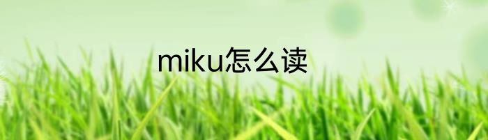 miku怎么读