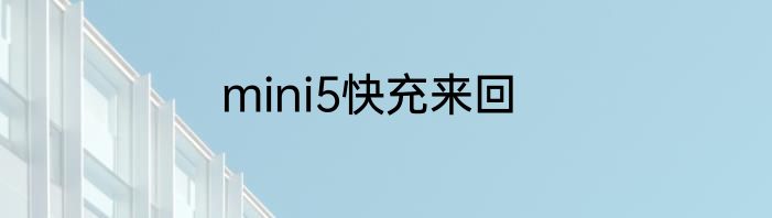 mini5快充来回