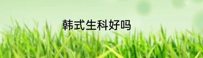 韩式生科好吗