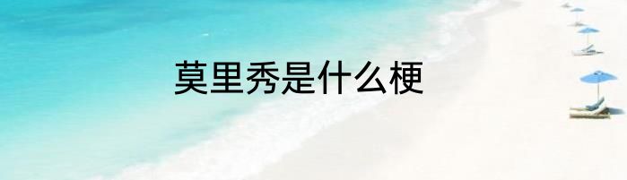 莫里秀是什么梗