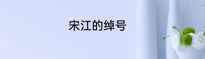 宋江的绰号