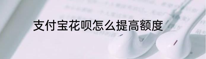 支付宝花呗怎么提高额度
