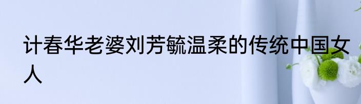 计春华老婆刘芳毓温柔的传统中国女人