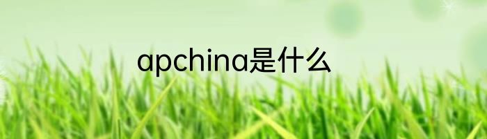 apchina是什么
