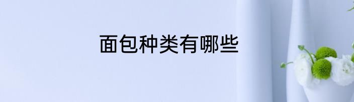 面包种类有哪些