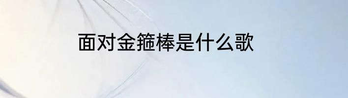 面对金箍棒是什么歌