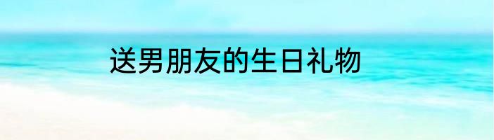 送男朋友的生日礼物