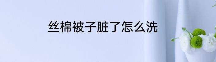 丝棉被子脏了怎么洗